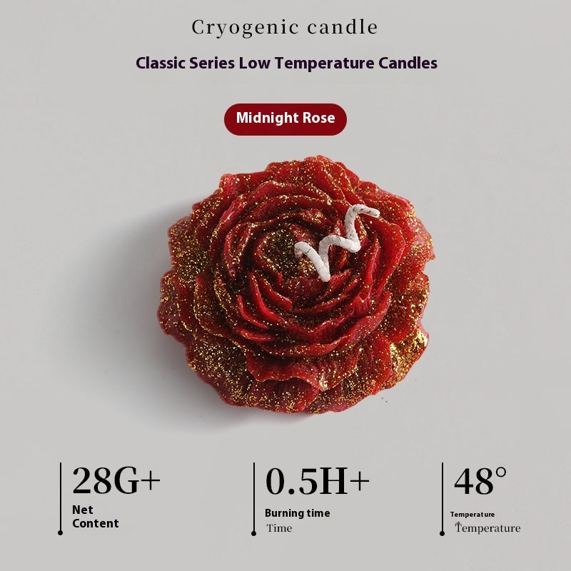 Luminous Low Temperature Candles Wax Drip Aromatherapy Gradient Rose Sentiment Gift